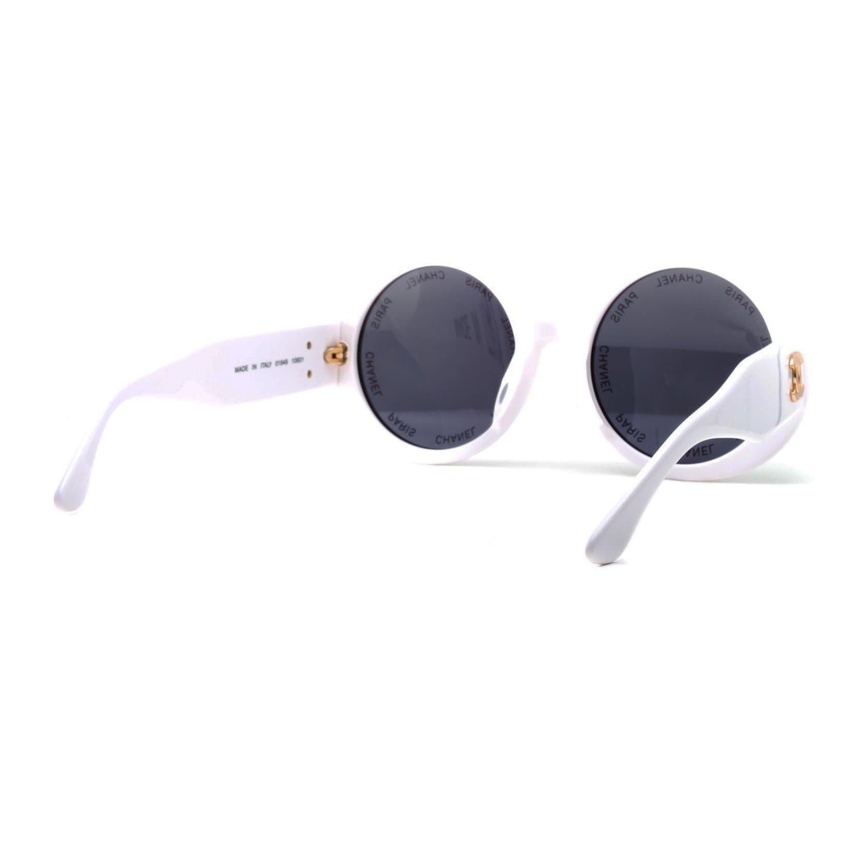 Black Chanel White Rare 1993 Spring Summer Runway Vintage Sunglasses For Sale