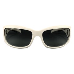 Chanel 2000s White Rectangle Ombre Lens Sunglasses · INTO