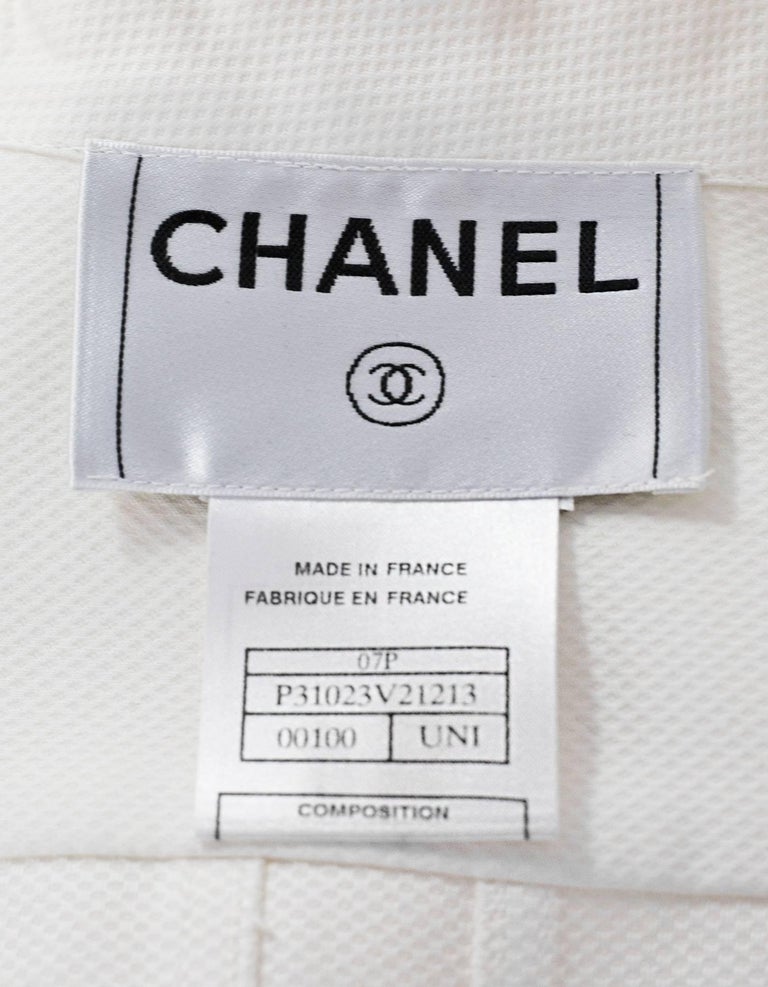 Chanel White Robe Jacket with Hanger For Sale at 1stDibs | chanel robe ...