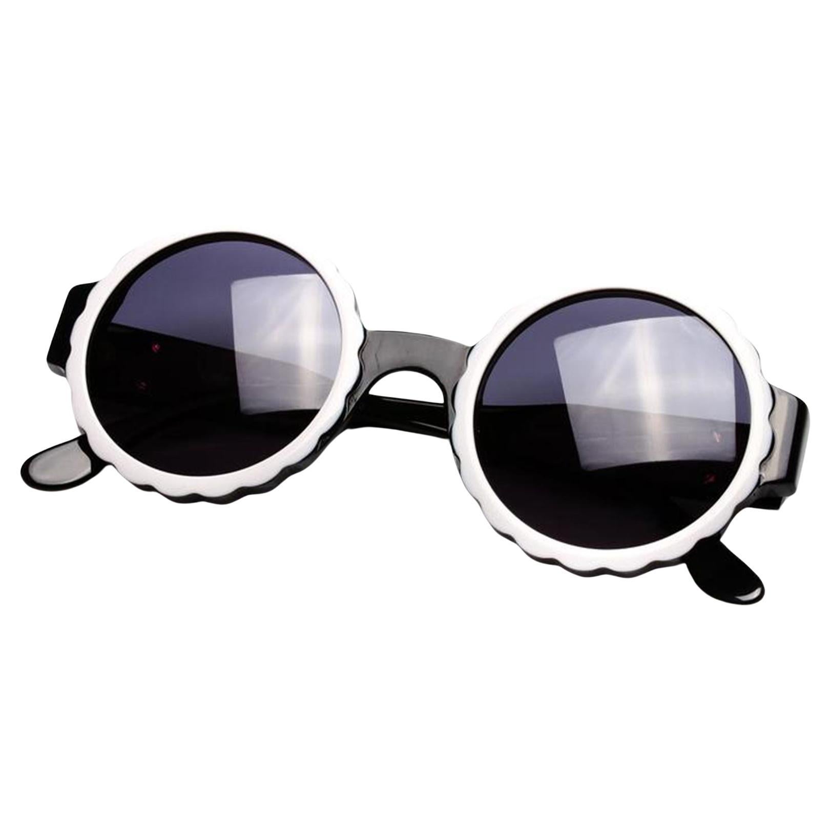 Chanel White Runway 90's Sunglasses