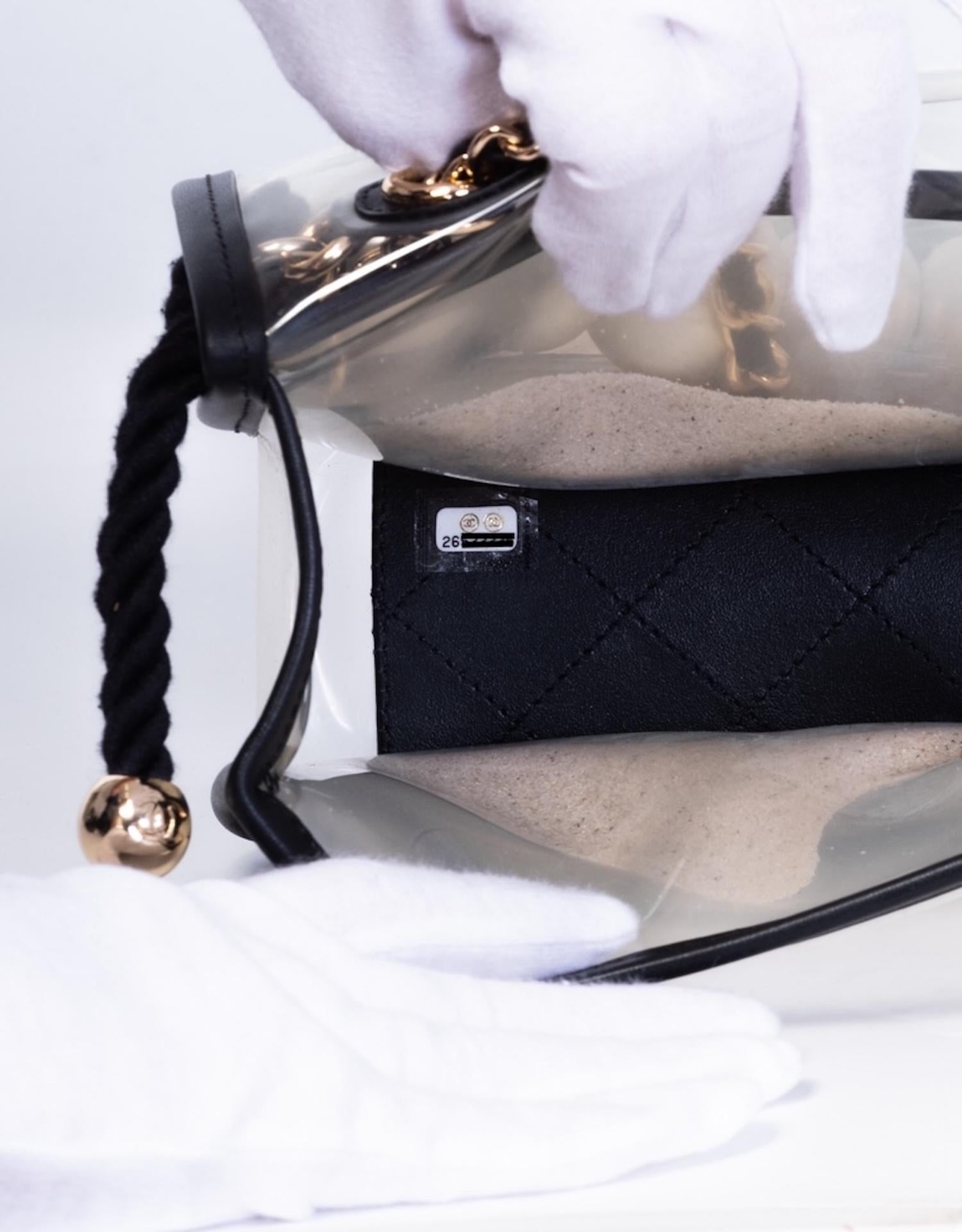 Chanel White Sand PVC By The Sea Flap Bag As Is For Sale 3