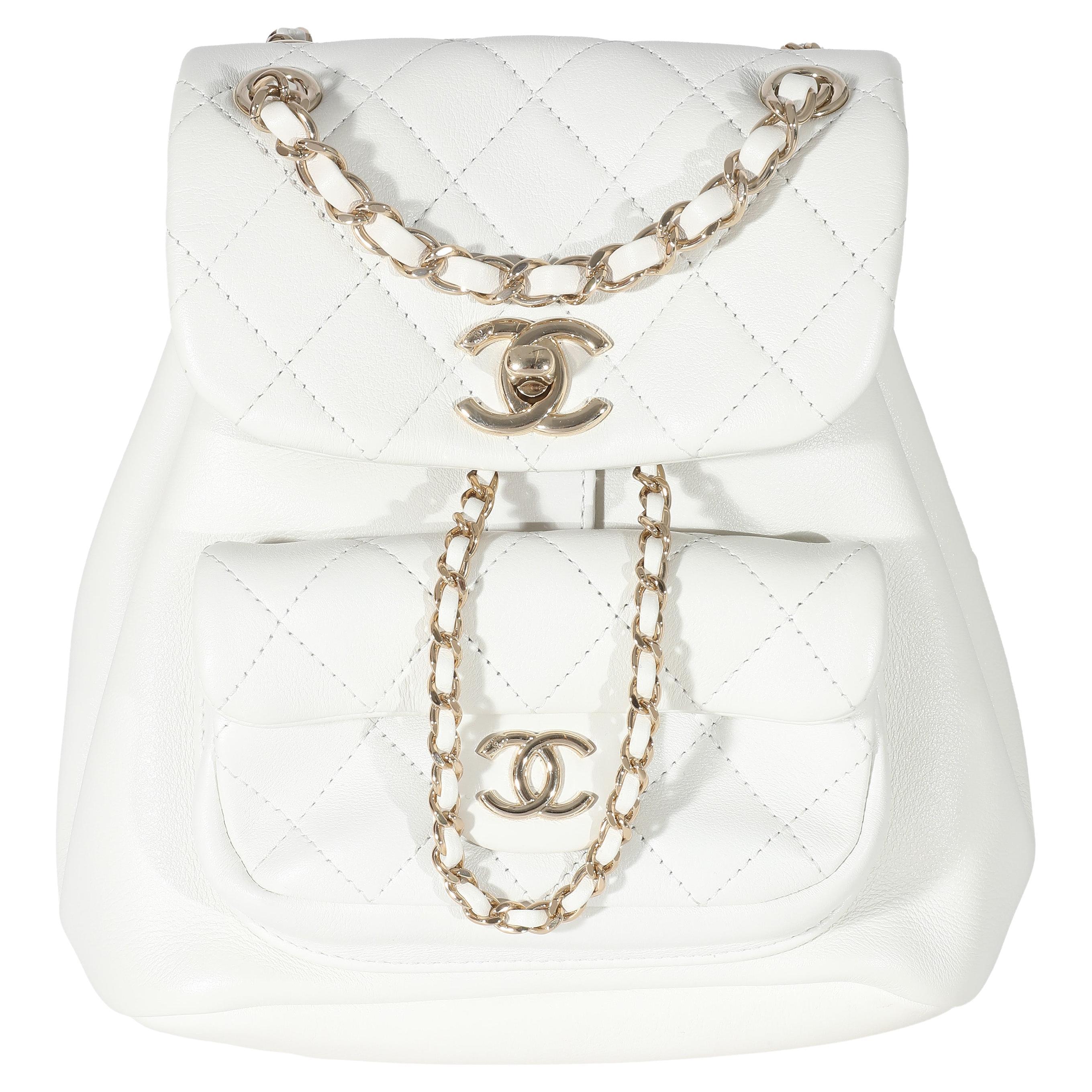 CHANEL Lambskin Quilted Small Duma Drawstring Backpack Green | FASHIONPHILE