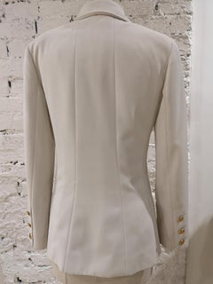 Chanel white silk blazer / jacket