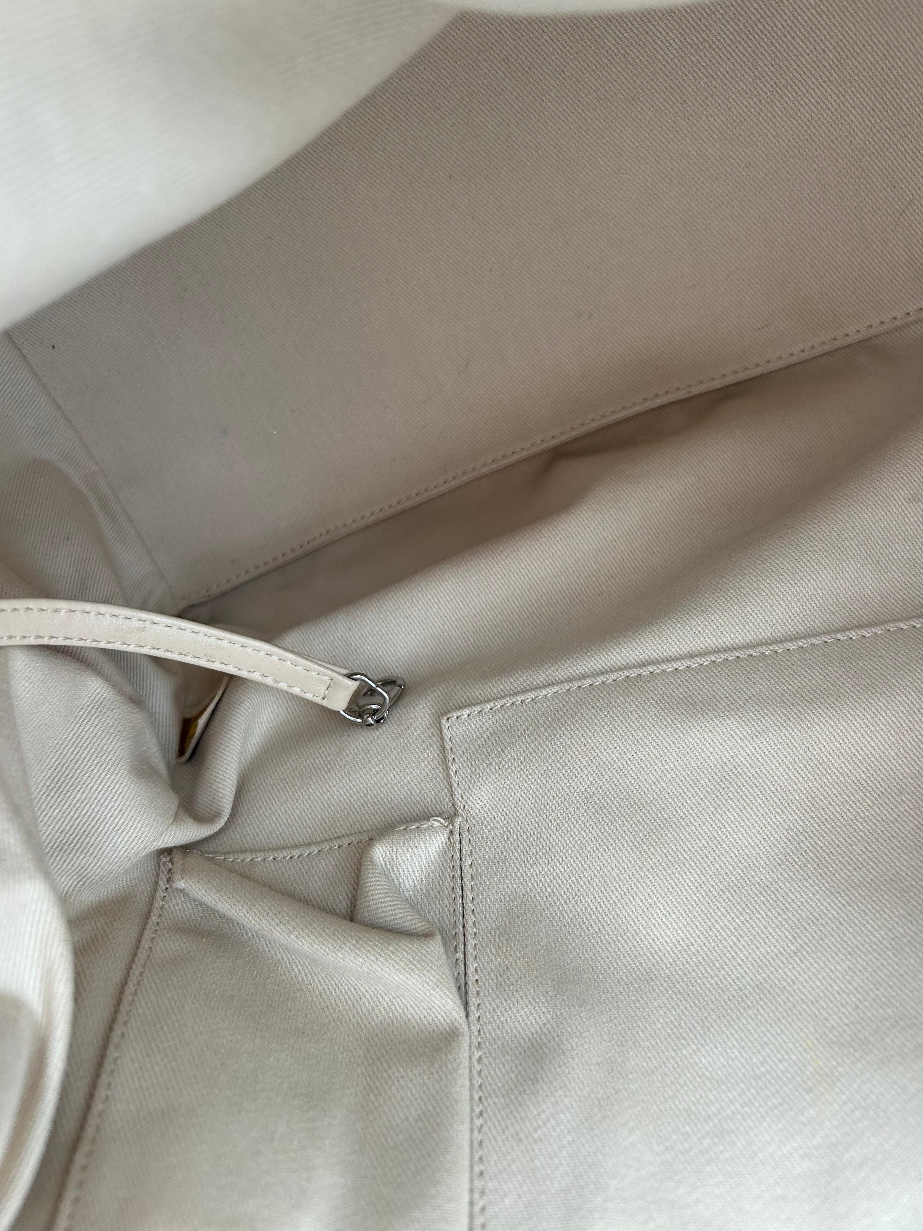 Chanel White Silver Hardware Shoulder Bag 2008-2009 For Sale 9