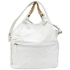 Chanel White Smooth Lamb Leather Bag Chanel White Smooth Lamb Leather Bag