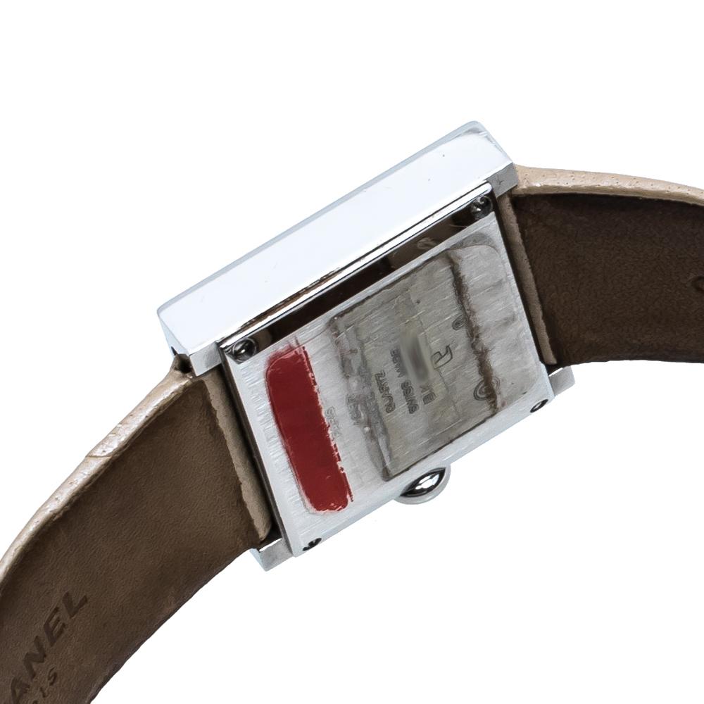 Chanel White Stainless Steel Mademoiselle Women's Wristwatch 22 mm 3