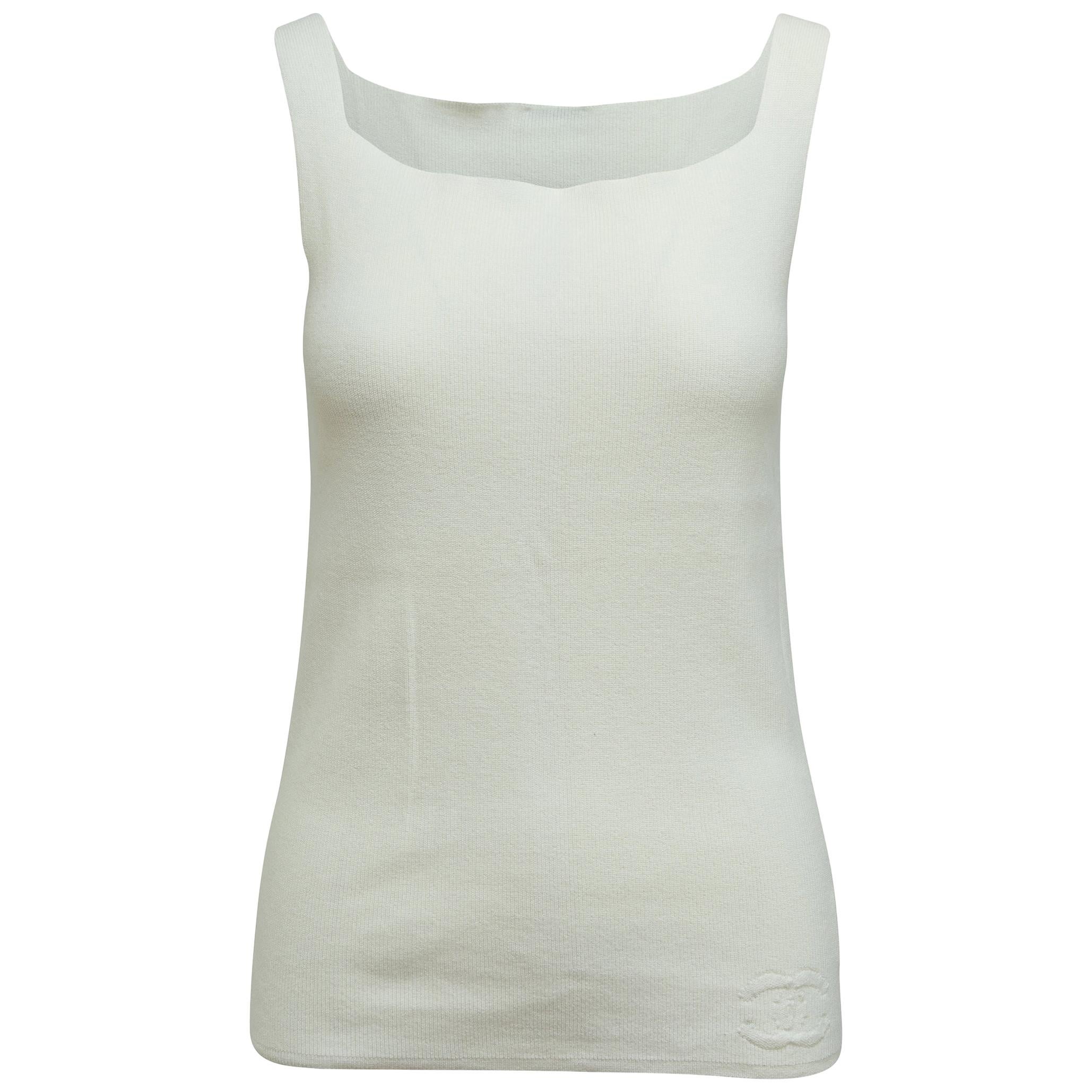 white knit tank top
