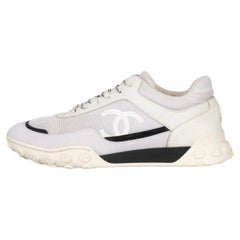 Chanel White Textile Sneakers - Size 37