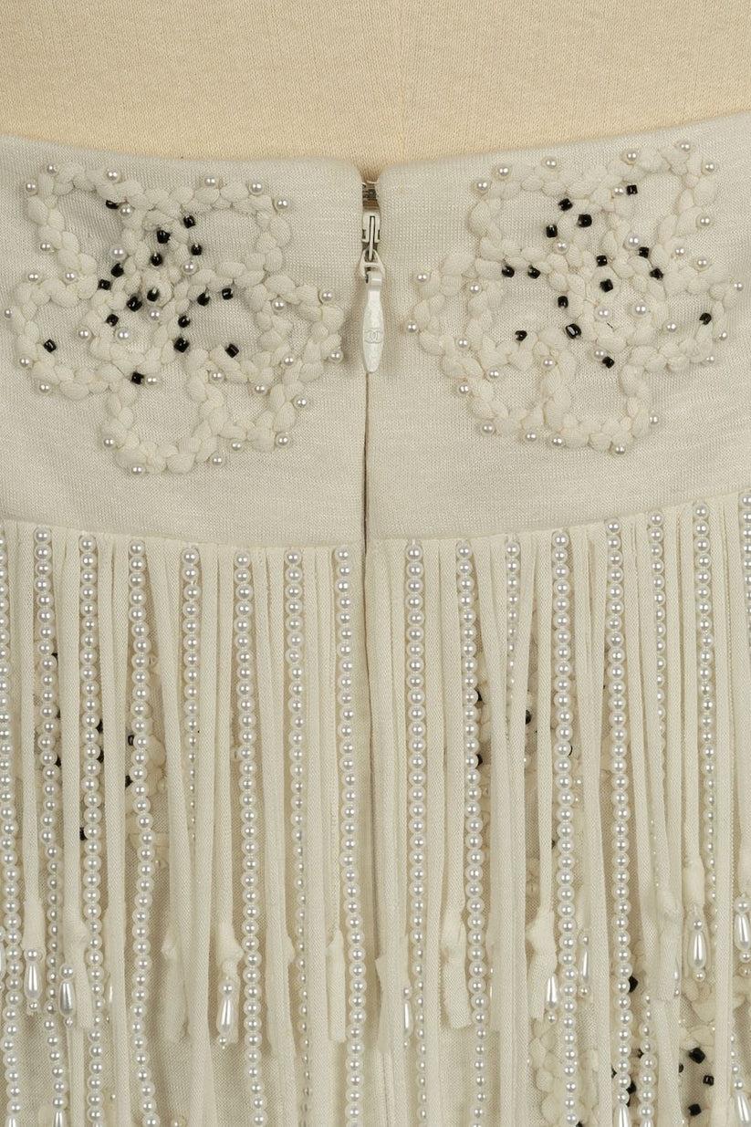 Chanel White Top Embroidered with Beads, Sequins & Silk Lining, Spring 2009 3