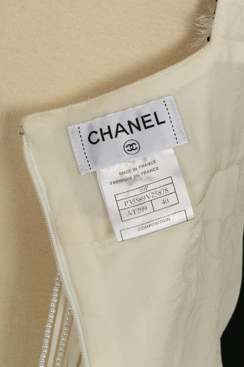 Chanel White Top Embroidered with Beads, Sequins & Silk Lining, Spring 2009 4