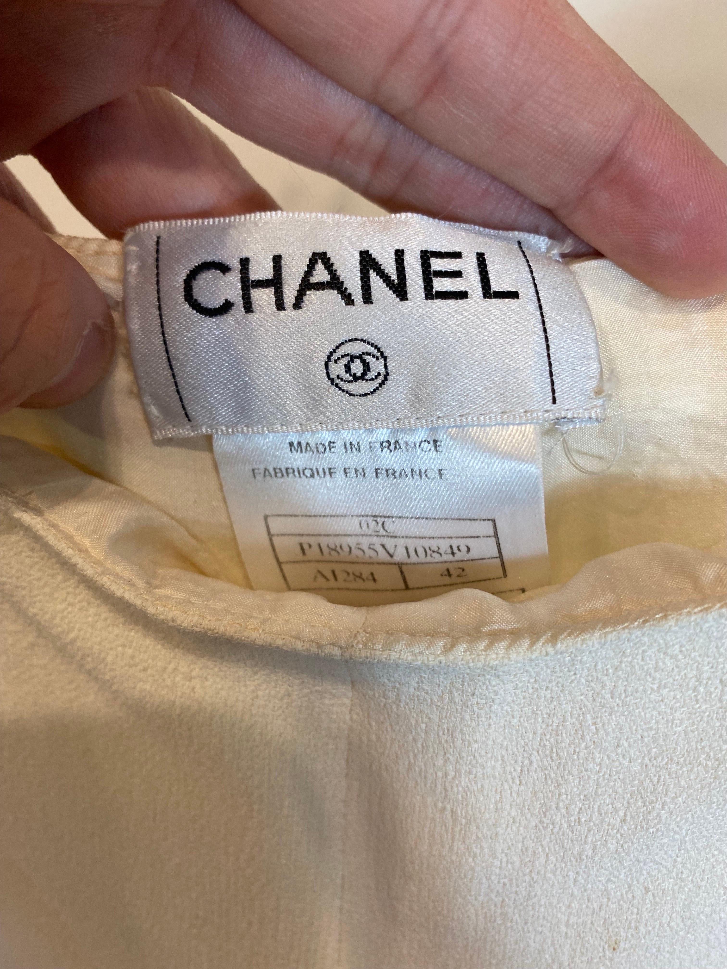 Chanel white trousers For Sale 1