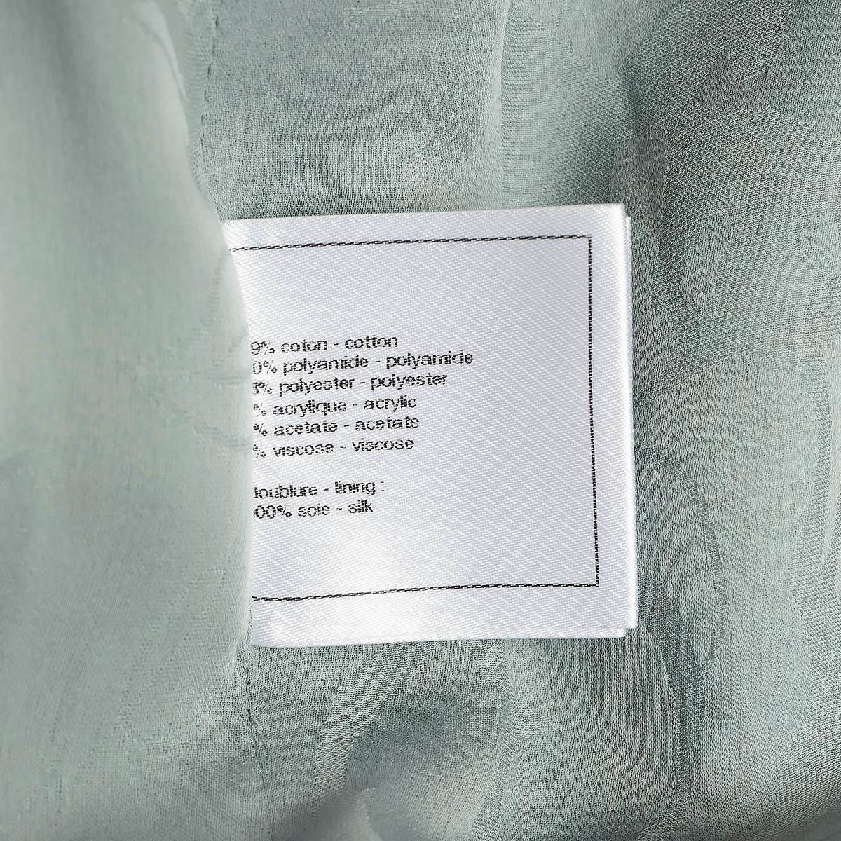 CHANEL, veste blanche et turquoise 2019 19C LA PAUSA SEQUIN TWEED Jacket L en vente 4