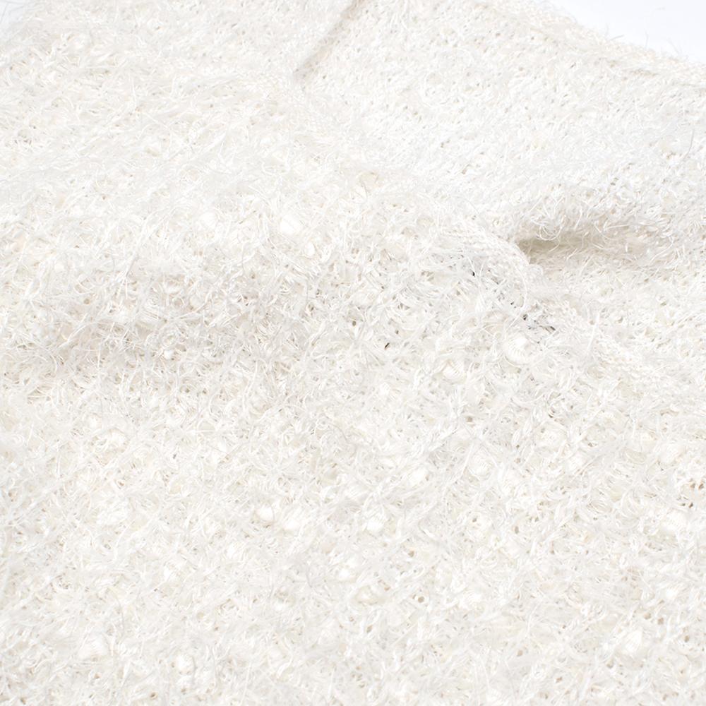 Chanel White Tweed Cami Top SIZE 42 2