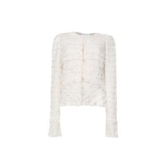 Chanel White Tweed Jacket Spring 2005 Karl Lagerfeld