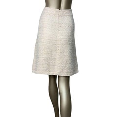 Chanel White Tweed  Skirt  Sz.44