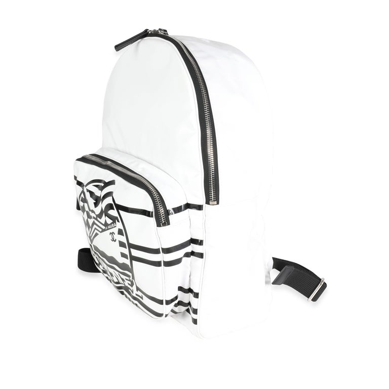 Chanel White Vinyl La Pausa Backpack For Sale at 1stDibs