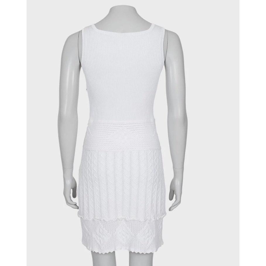 Chanel Weißes Kleid aus Viskosemischung - Größe FR40 (fällt klein aus) (Grau) im Angebot