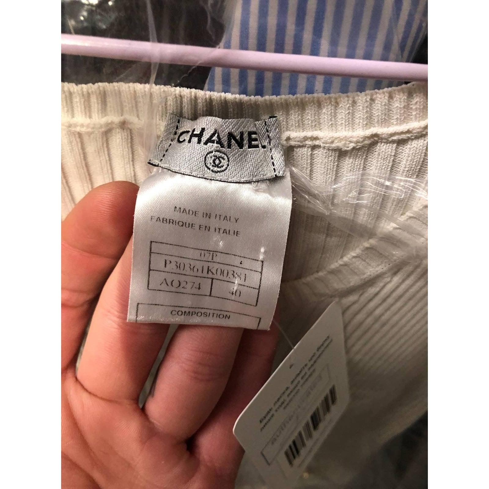 Chanel Weißes Kleid aus Viskosemischung - Größe FR40 (fällt klein aus) Damen im Angebot