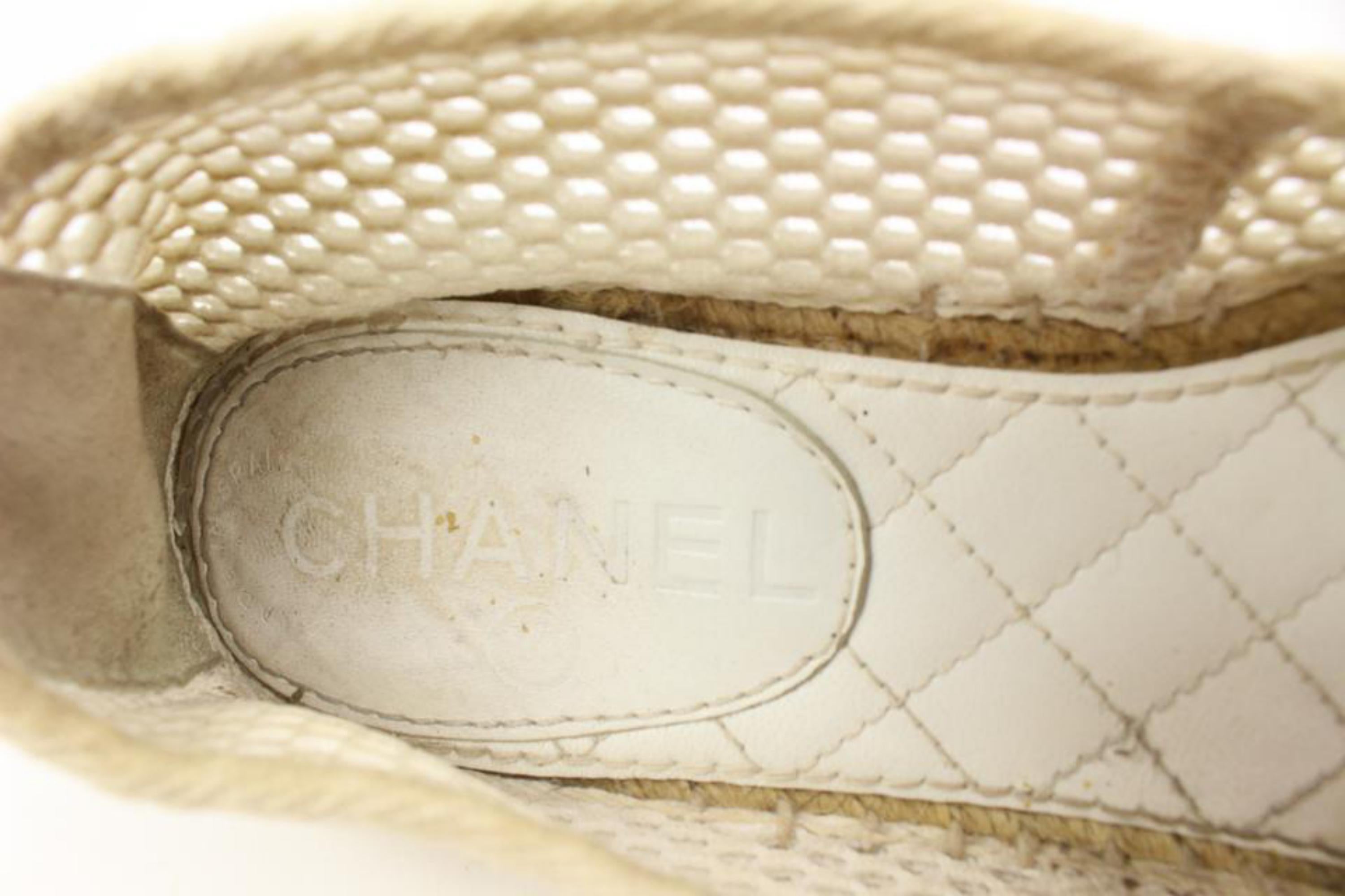 espadrille chanel blanche