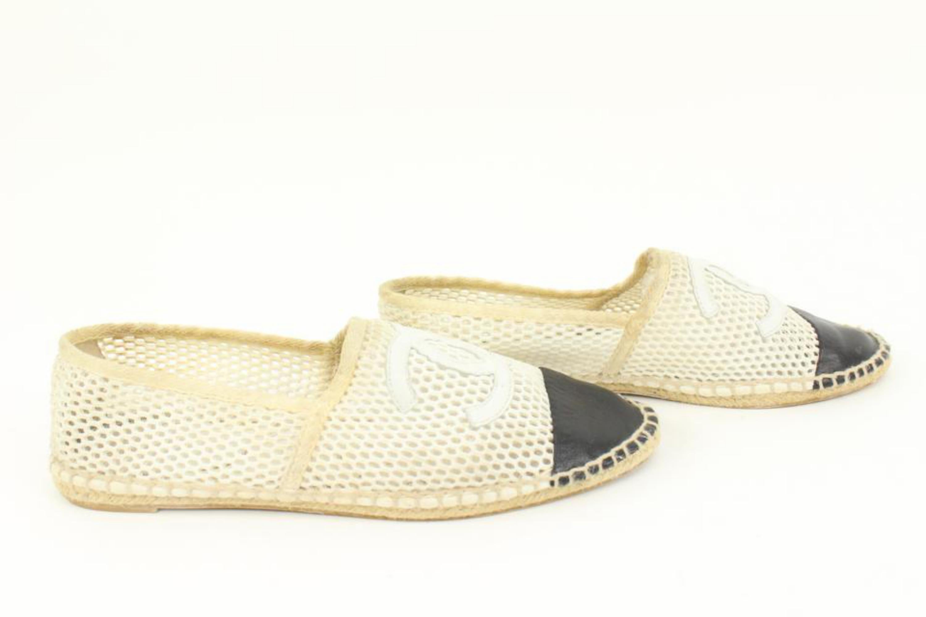Chanel espadrilles black mesh sales
