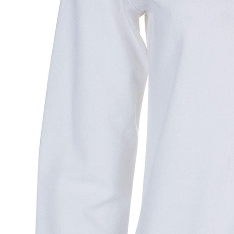 Women's Chanel White Zip Front Knit Jacket M