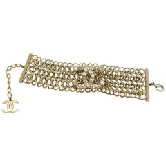 Chanel Wide Chain Link CC Logo Bracelet, 2018 Collection