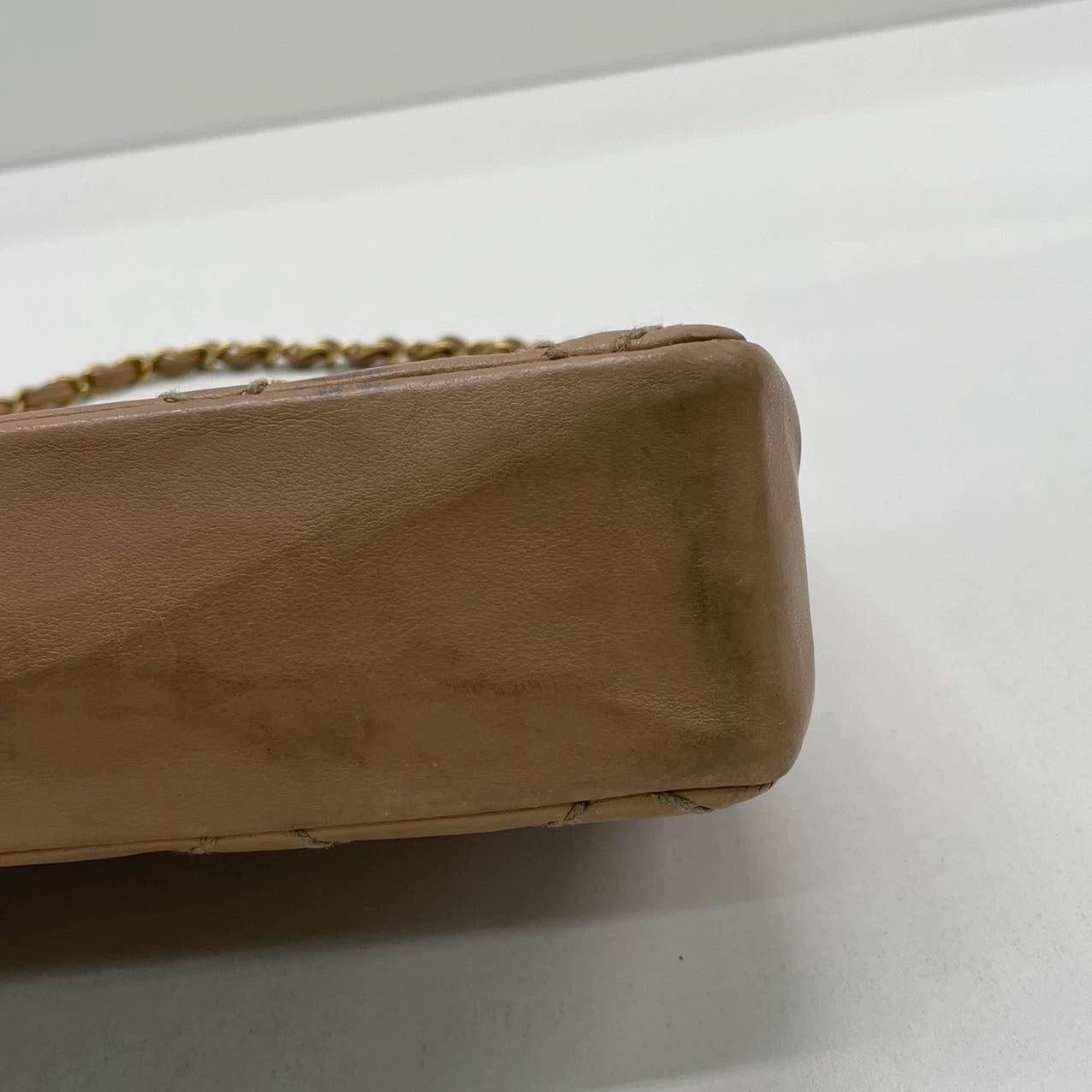 Chanel Wild Stitch Flap Beige Leather with Stitching Detail For Sale 5