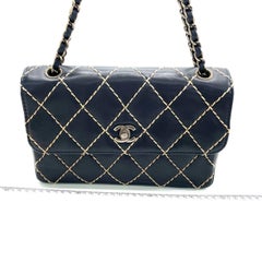Chanel Wild Stitch Flap Black Leather with Stitching Detail 2000-2002
