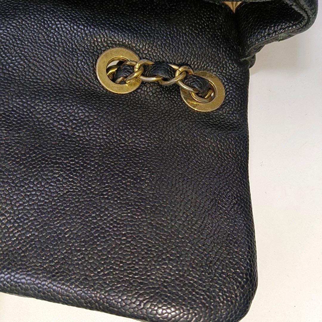 Chanel Wild Stitch by Stitch Borsa media in pelle di vitello nera con patta e hardware dorato, 2012 in vendita 8