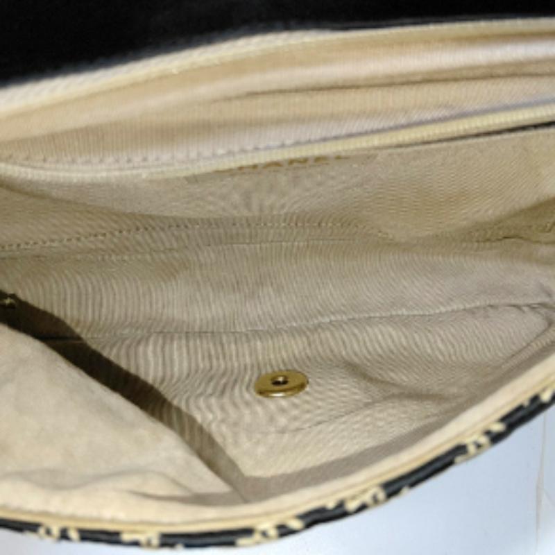 Chanel Wild Stitch Medium Black Silk Flap Bag Gold Hardware, 2009 For Sale 1