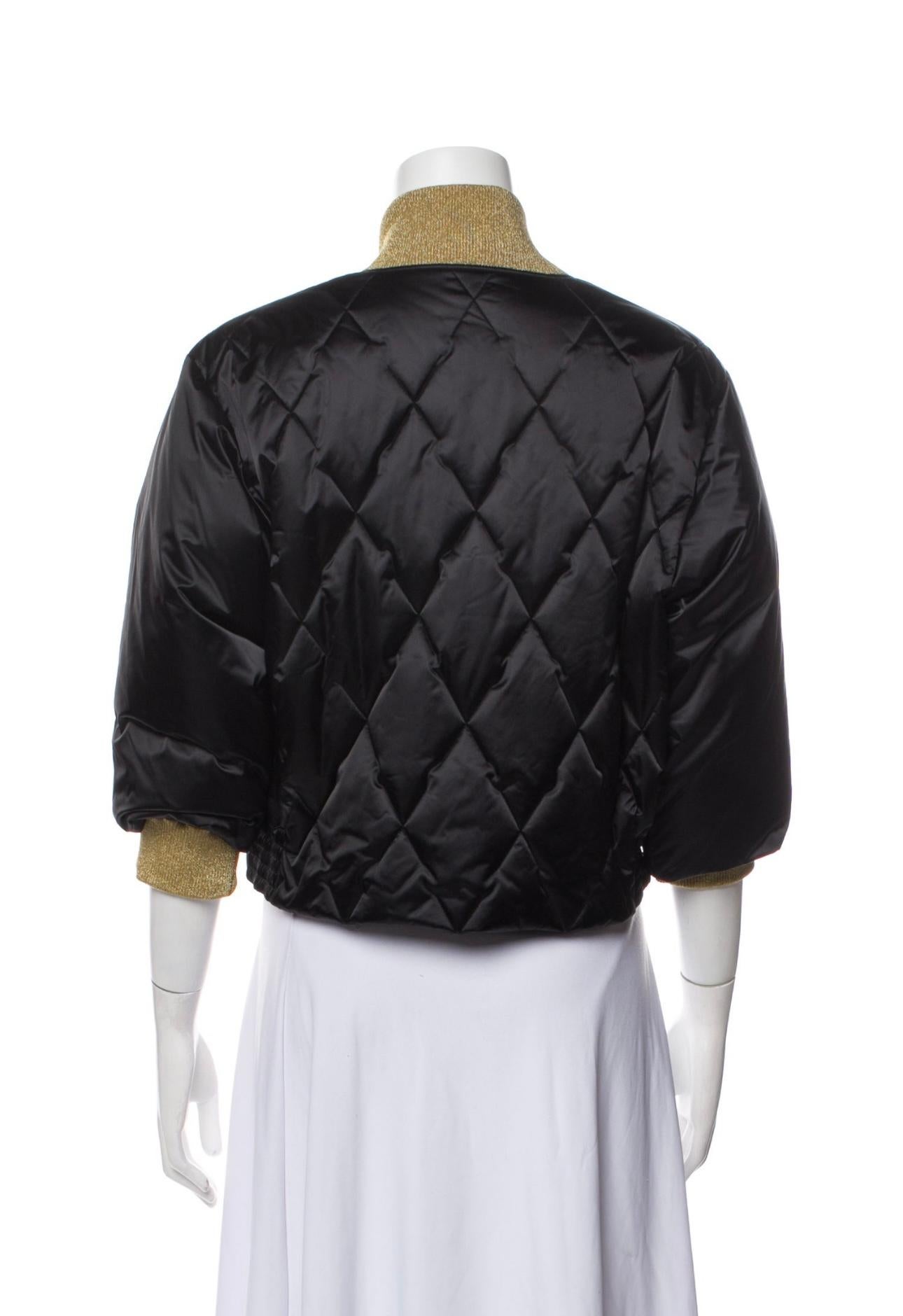Chanel Willow Smith Ad Campaign Black Quilted Puffer Jacket For Sale 8