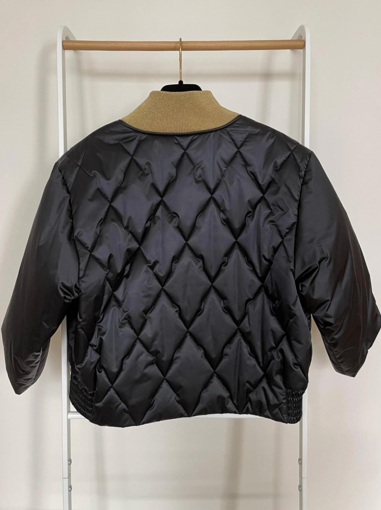 Chanel Willow Smith Ad Campaign Black Quilted Puffer Jacket For Sale 10