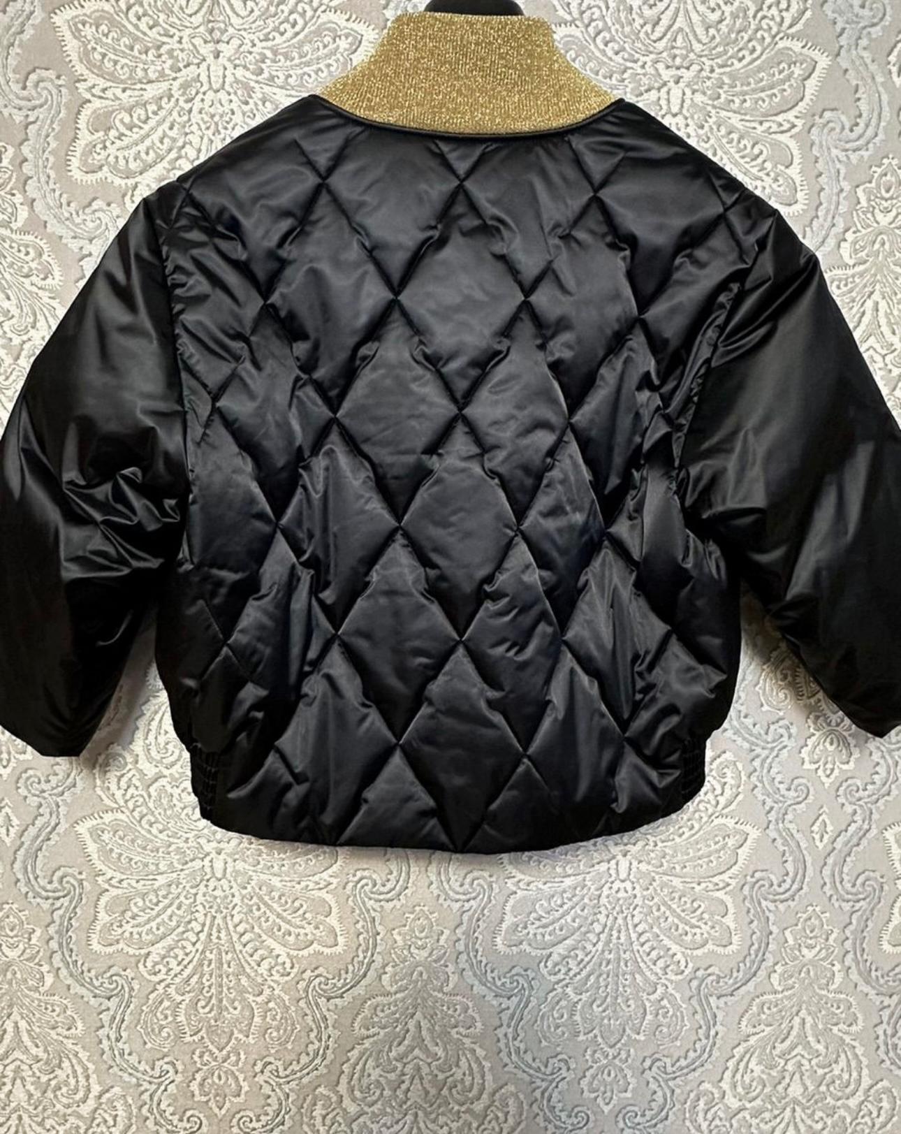 Chanel Willow Smith Ad Campaign Black Quilted Puffer Jacket For Sale 11