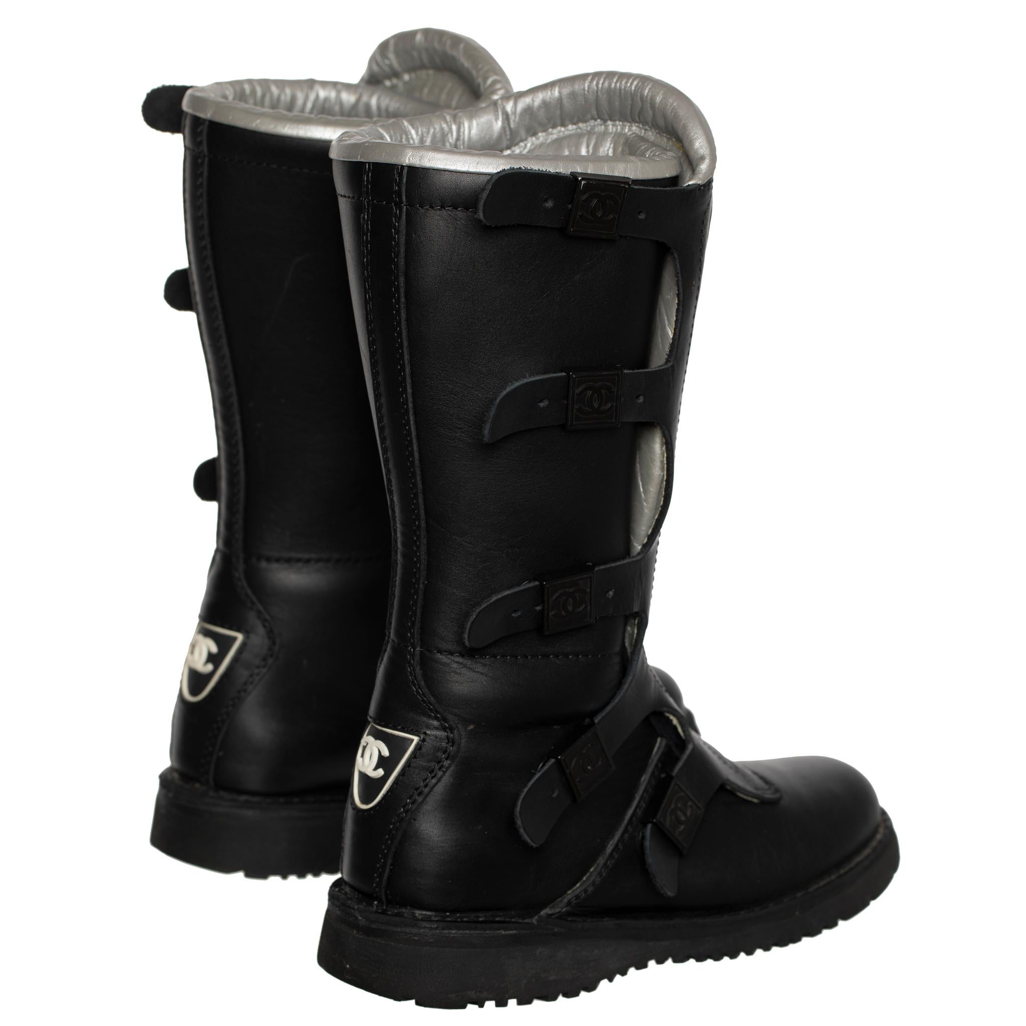 Chanel Winter Ski Boot Black 39 FR 1