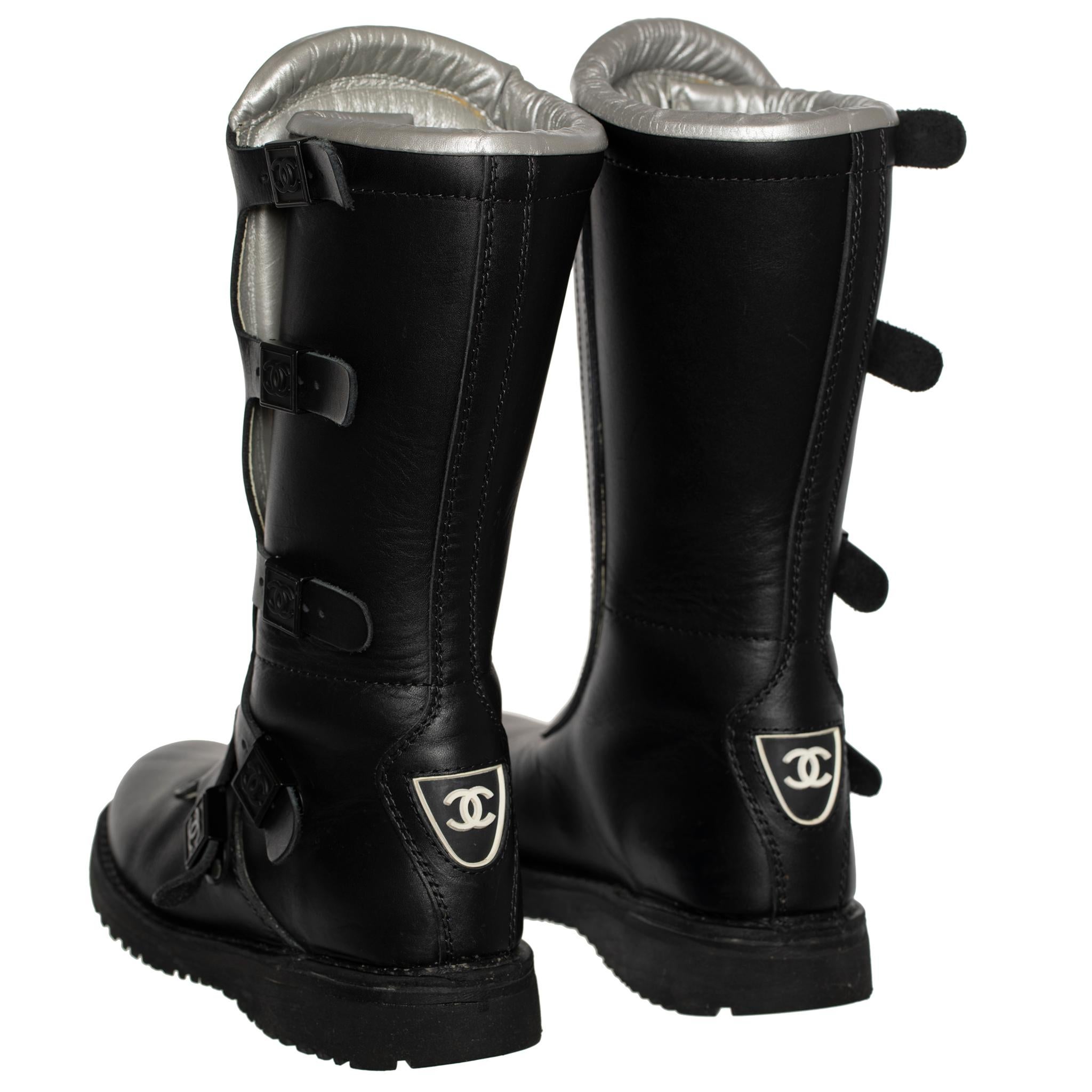 Chanel Winter Ski Boot Black 39 FR 3