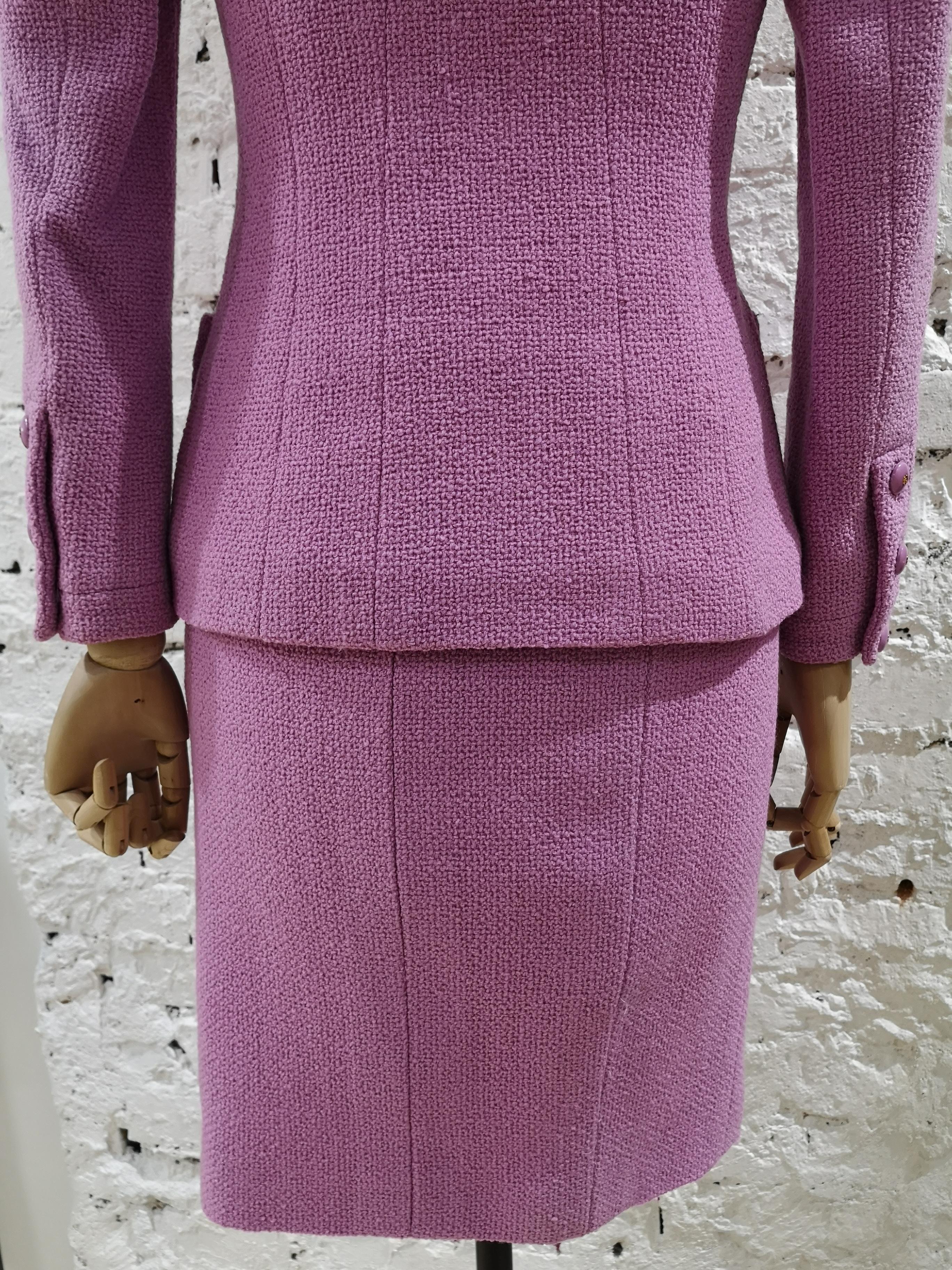 Chanel wisteria Wool Skirt Suit 6