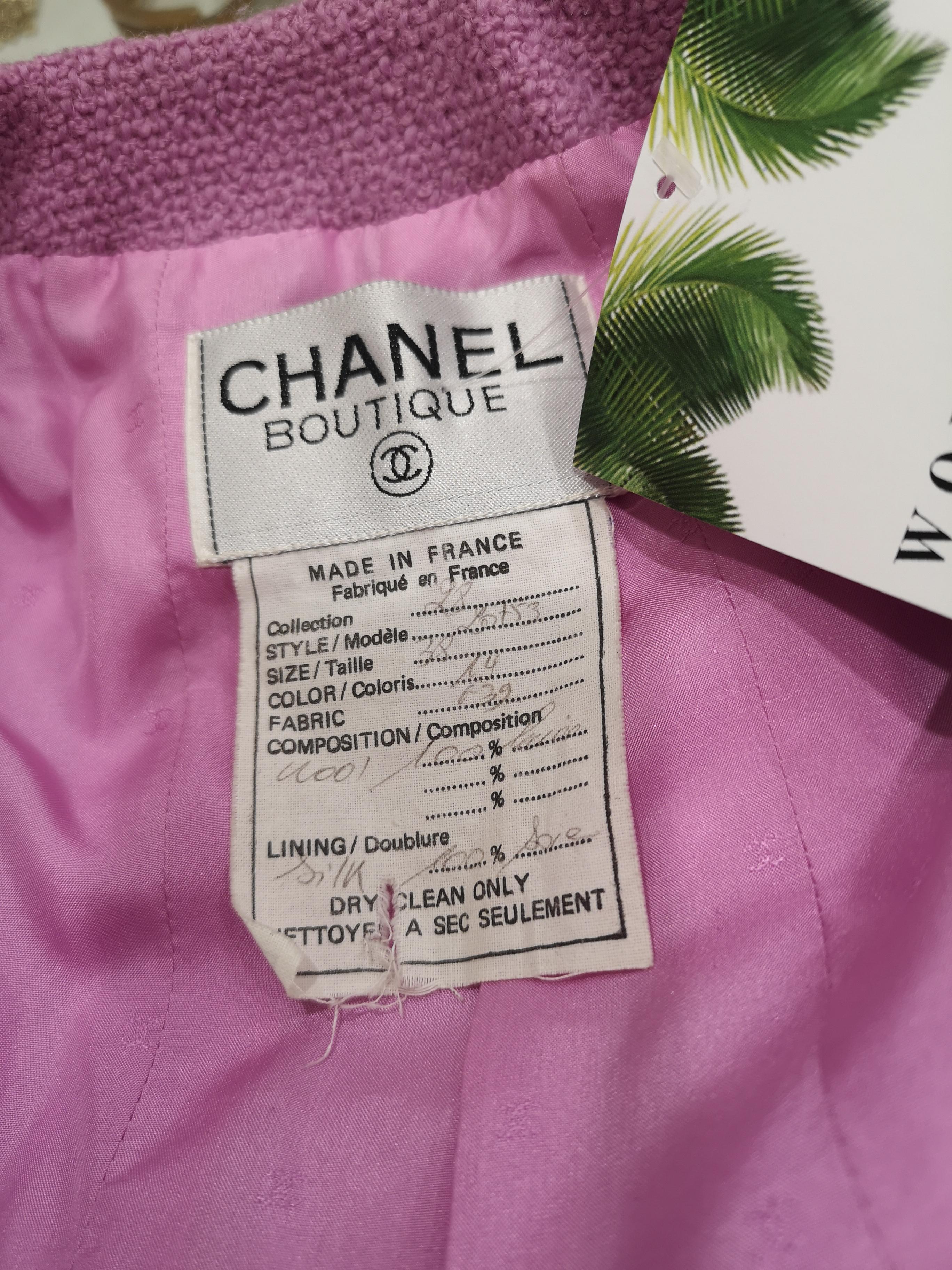 Chanel wisteria Wool Skirt Suit 8