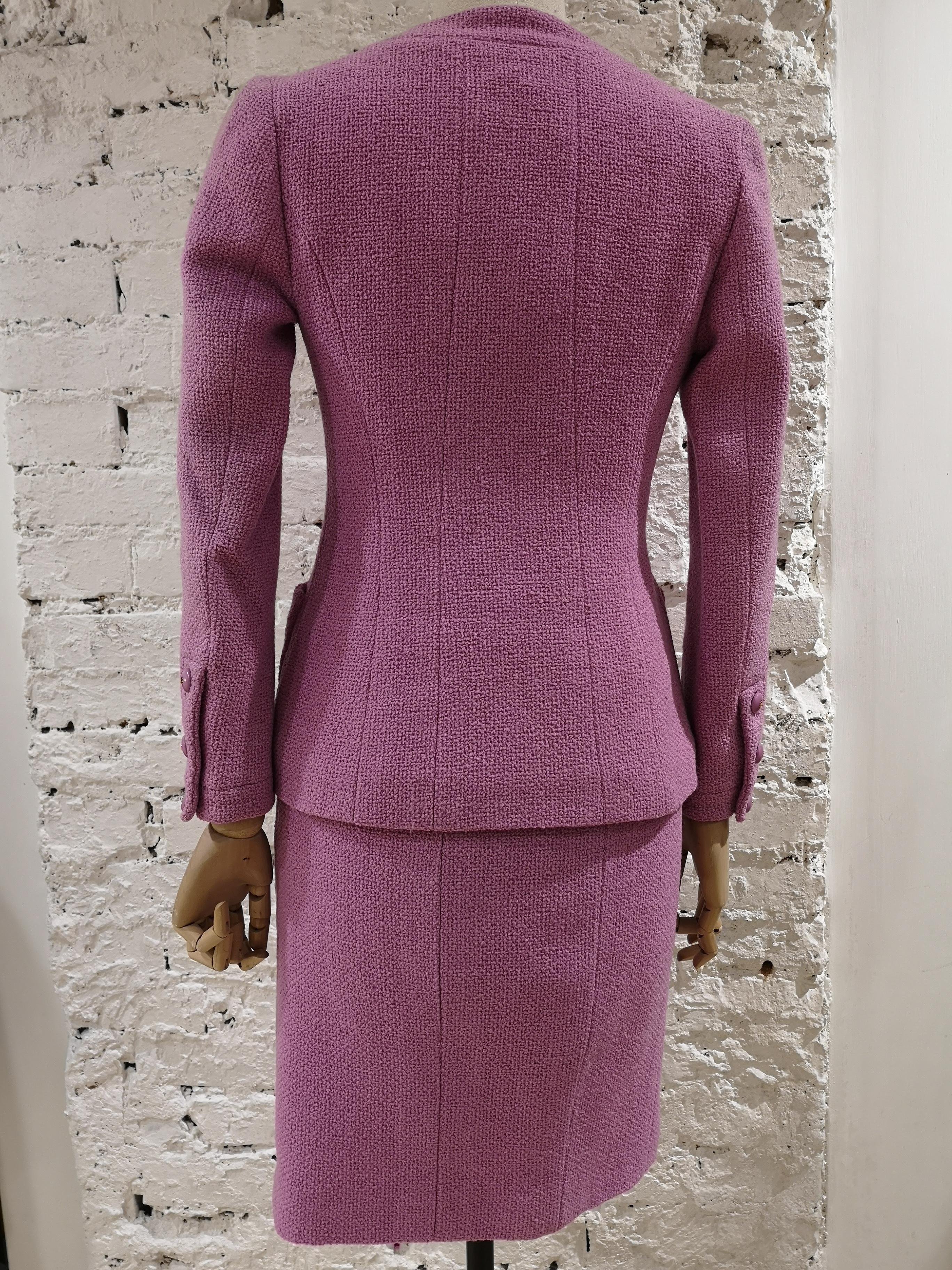 Chanel wisteria Wool Skirt Suit 4