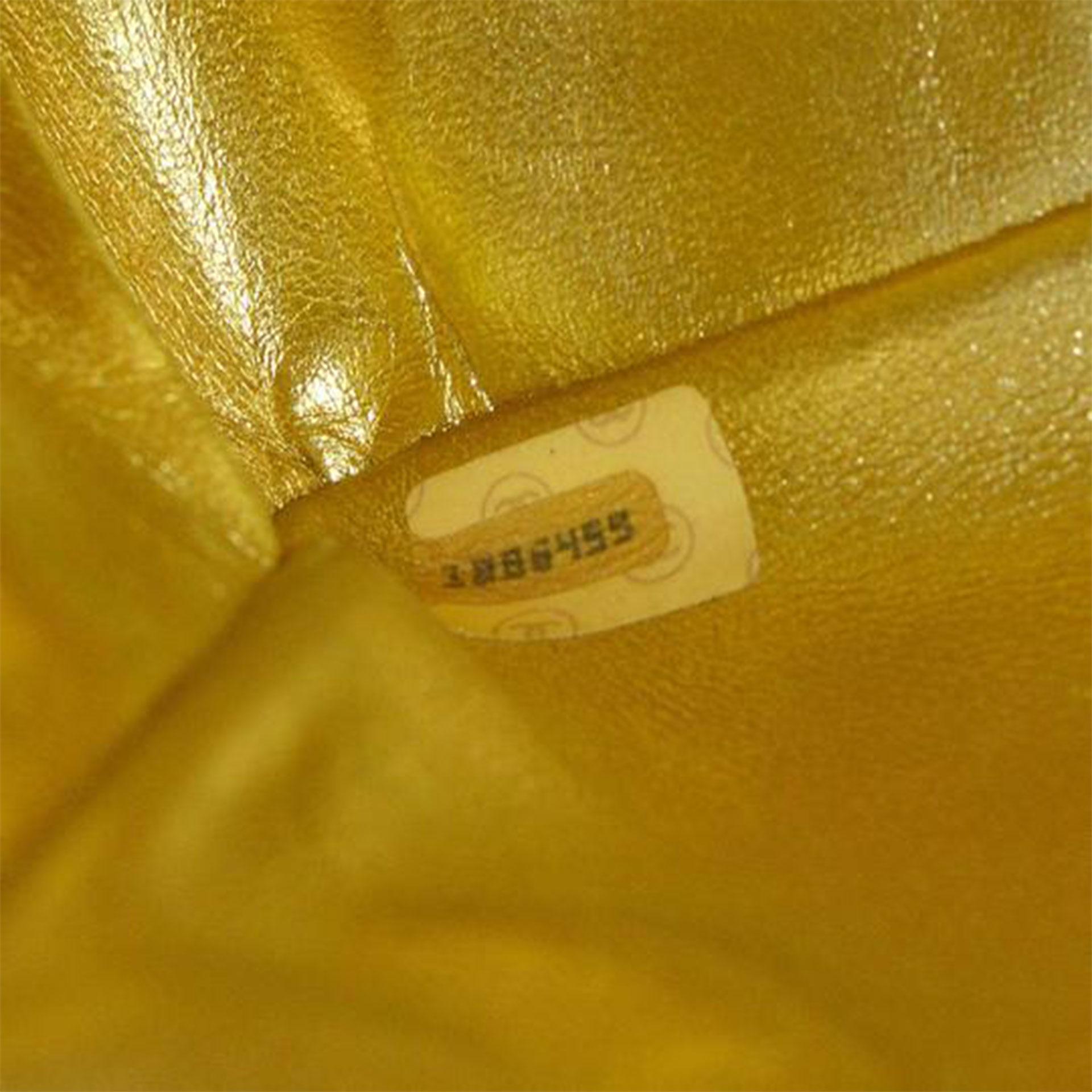 Chanel 1994 Top Handle Rare Limited Edition gesteppte Klappe Gold Metallic Tasche für Damen oder Herren im Angebot