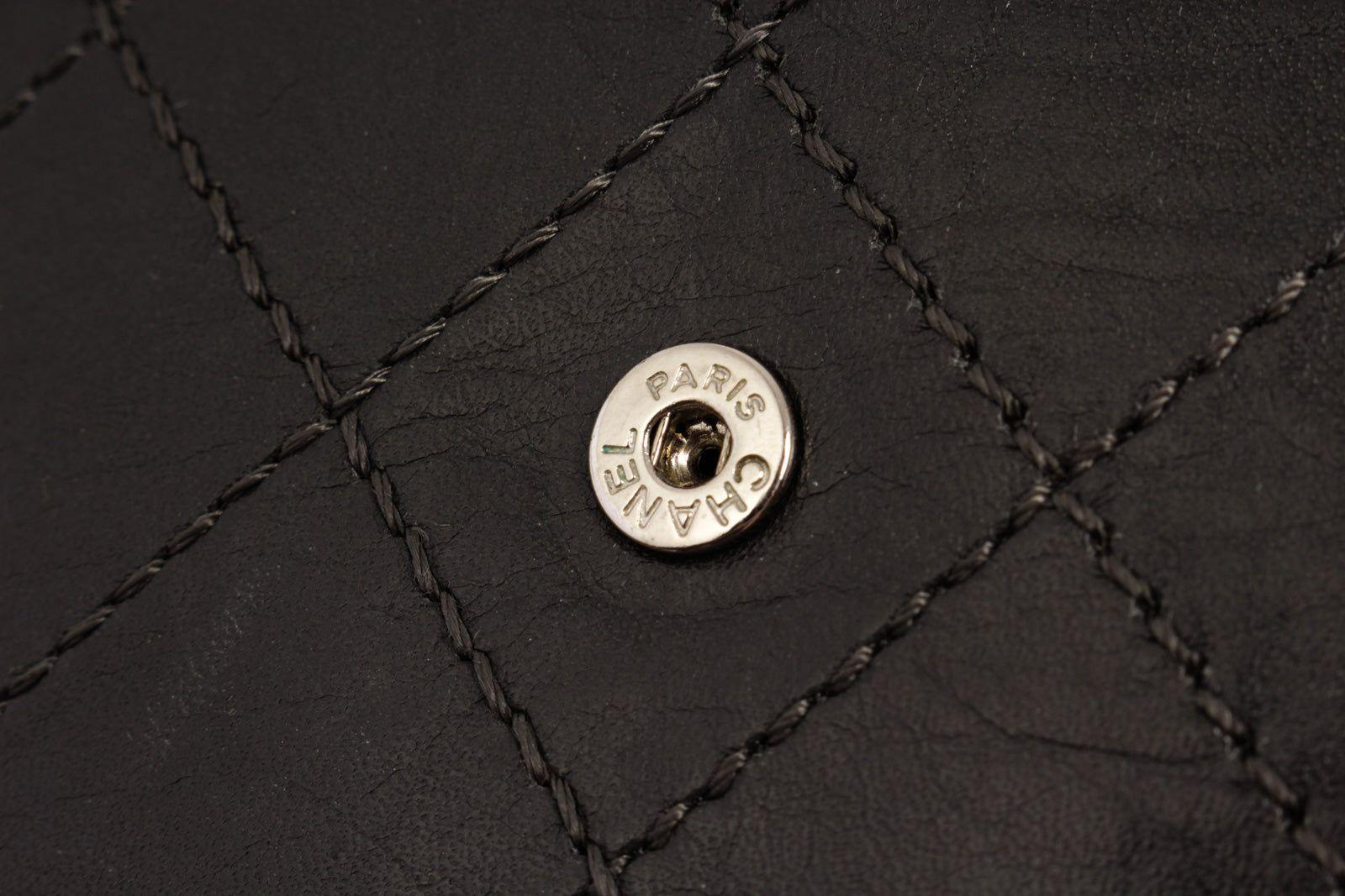 Chanel WOC Black Lambskin Leather Reissue Chain Wallet 5