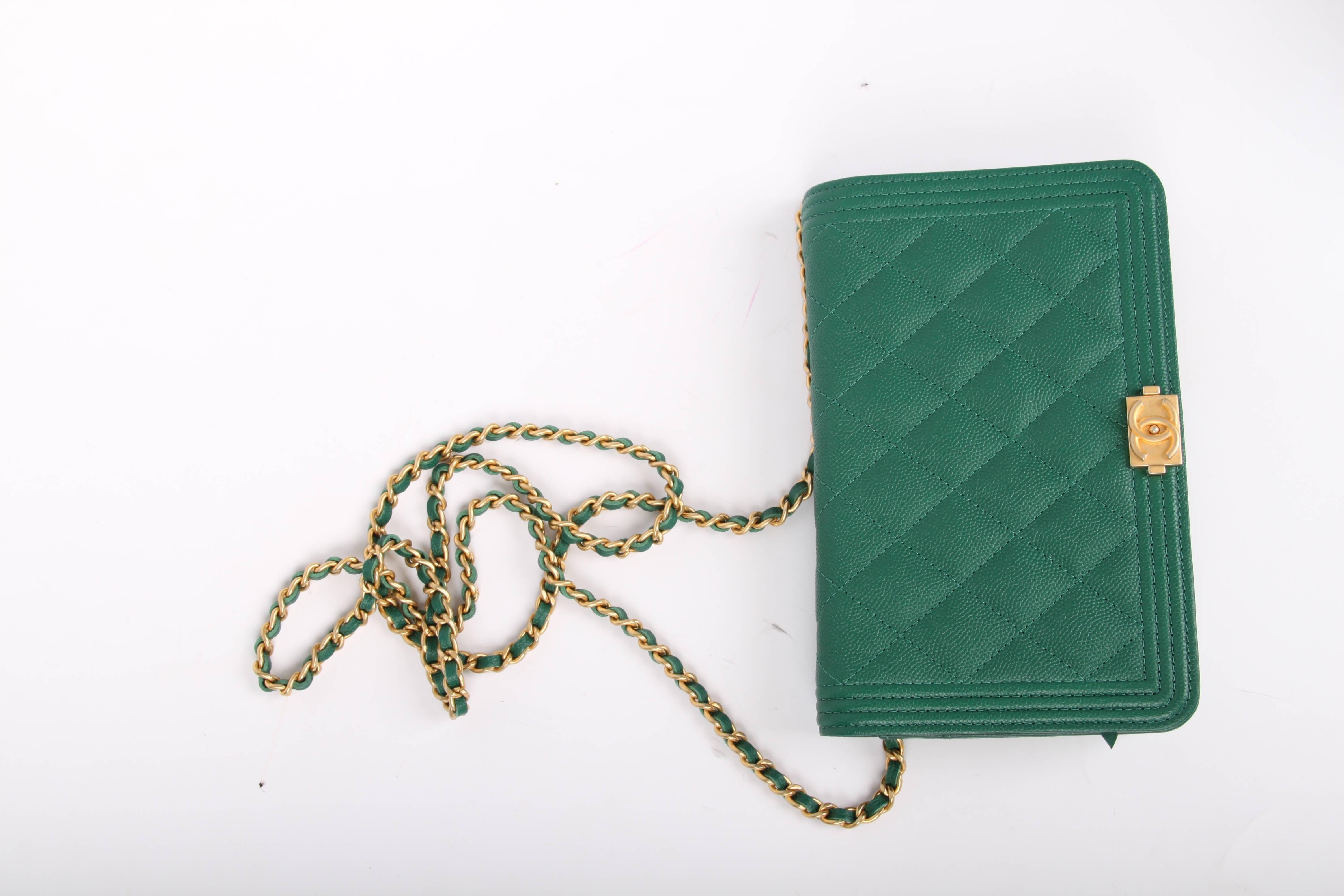 chanel woc green
