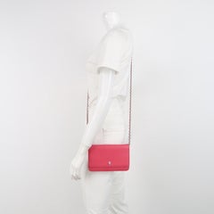 Chanel WOC Wallet on Chain Fuchsia Caviar Leather with Enamel Logo