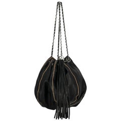 Chanel Woman Bucket Beige, Black