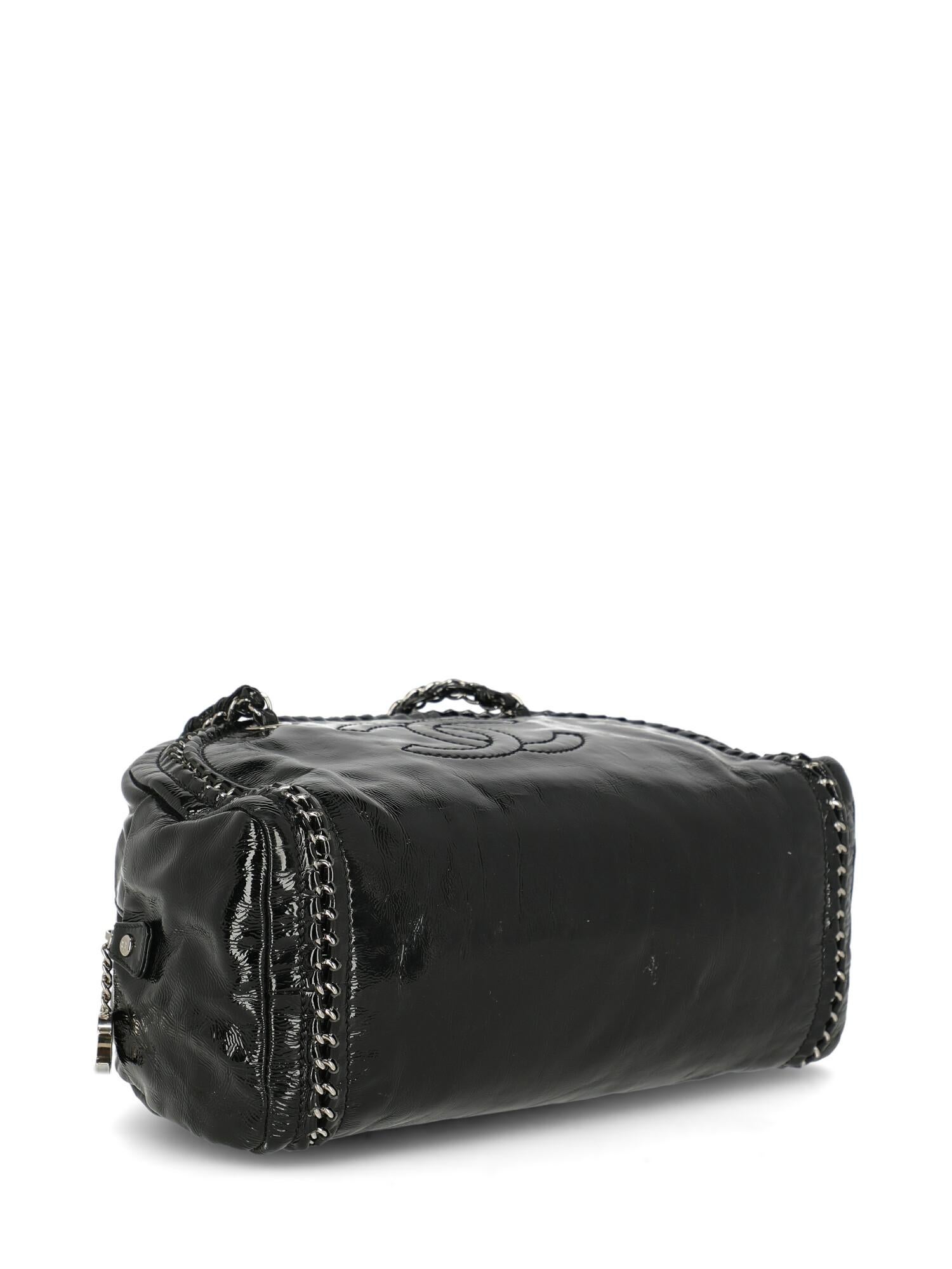 Chanel Woman Handbag Black Leather For Sale 1