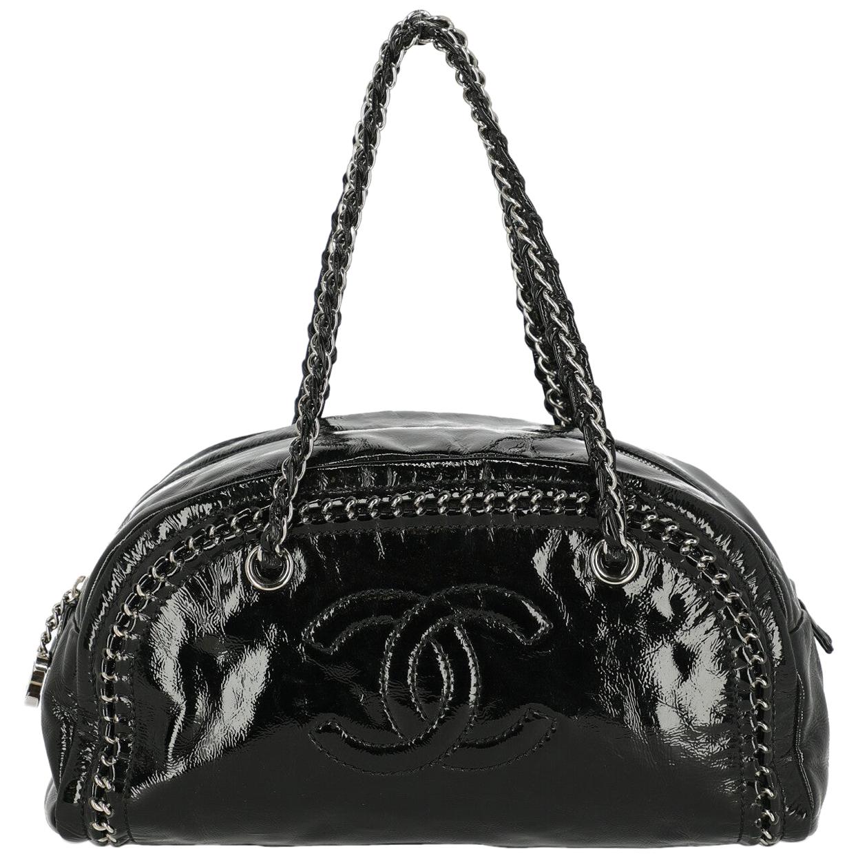 Chanel Woman Handbag Black Leather For Sale