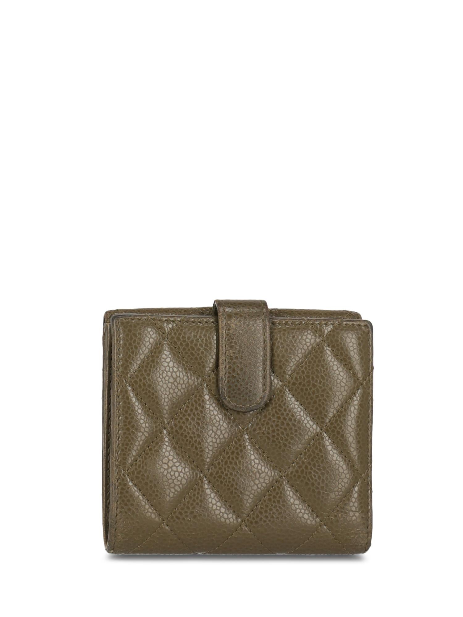 Brown Chanel Woman Wallet Khaki  For Sale