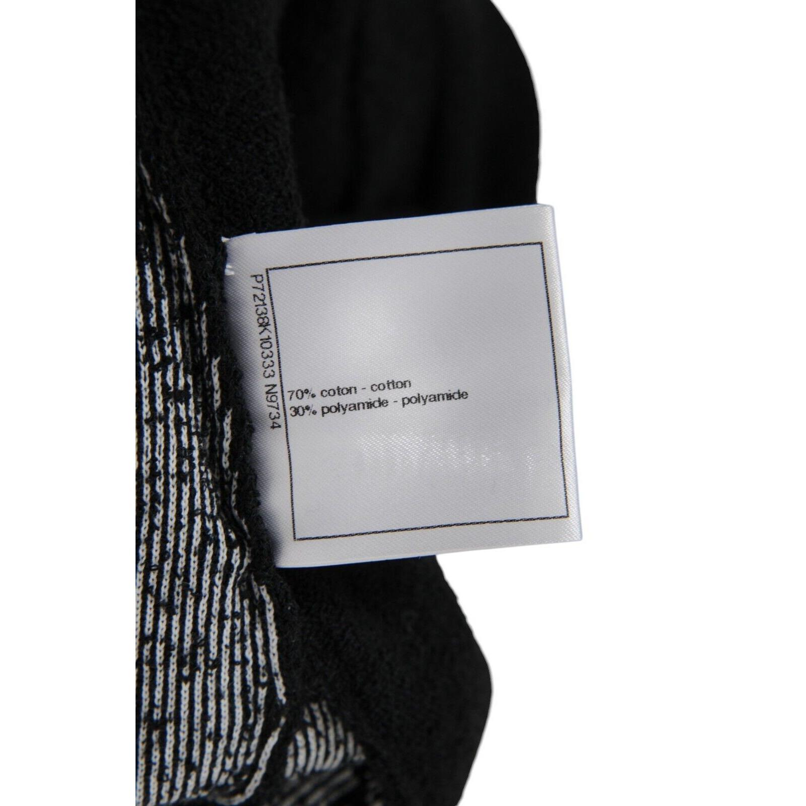 Chanel Mujer León CC Logo Pantalones Cortos Talla 36 Negro Blanco Elástico Cintura Tigre Sol en venta 6