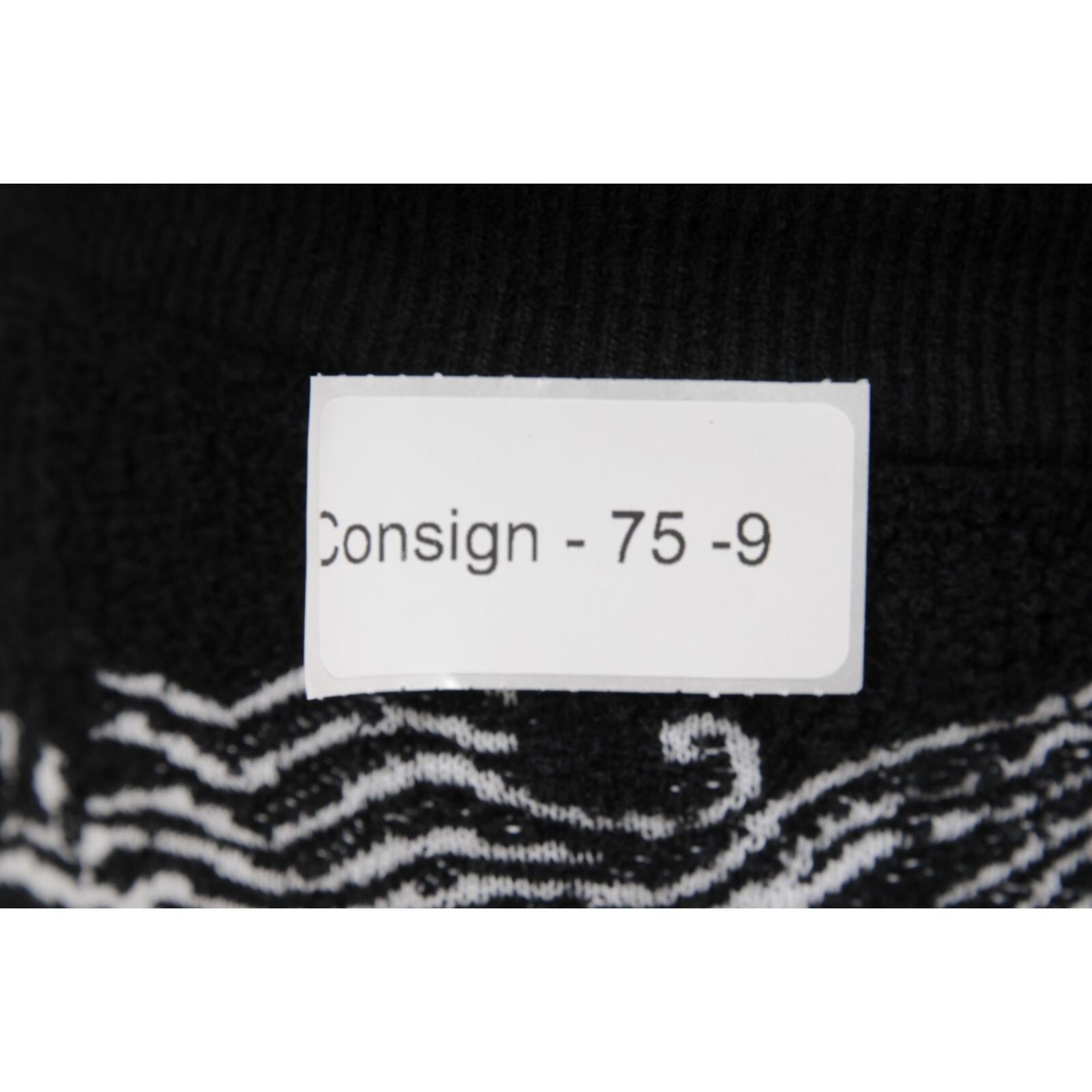 Chanel Mujer León CC Logo Pantalones Cortos Talla 36 Negro Blanco Elástico Cintura Tigre Sol en venta 11