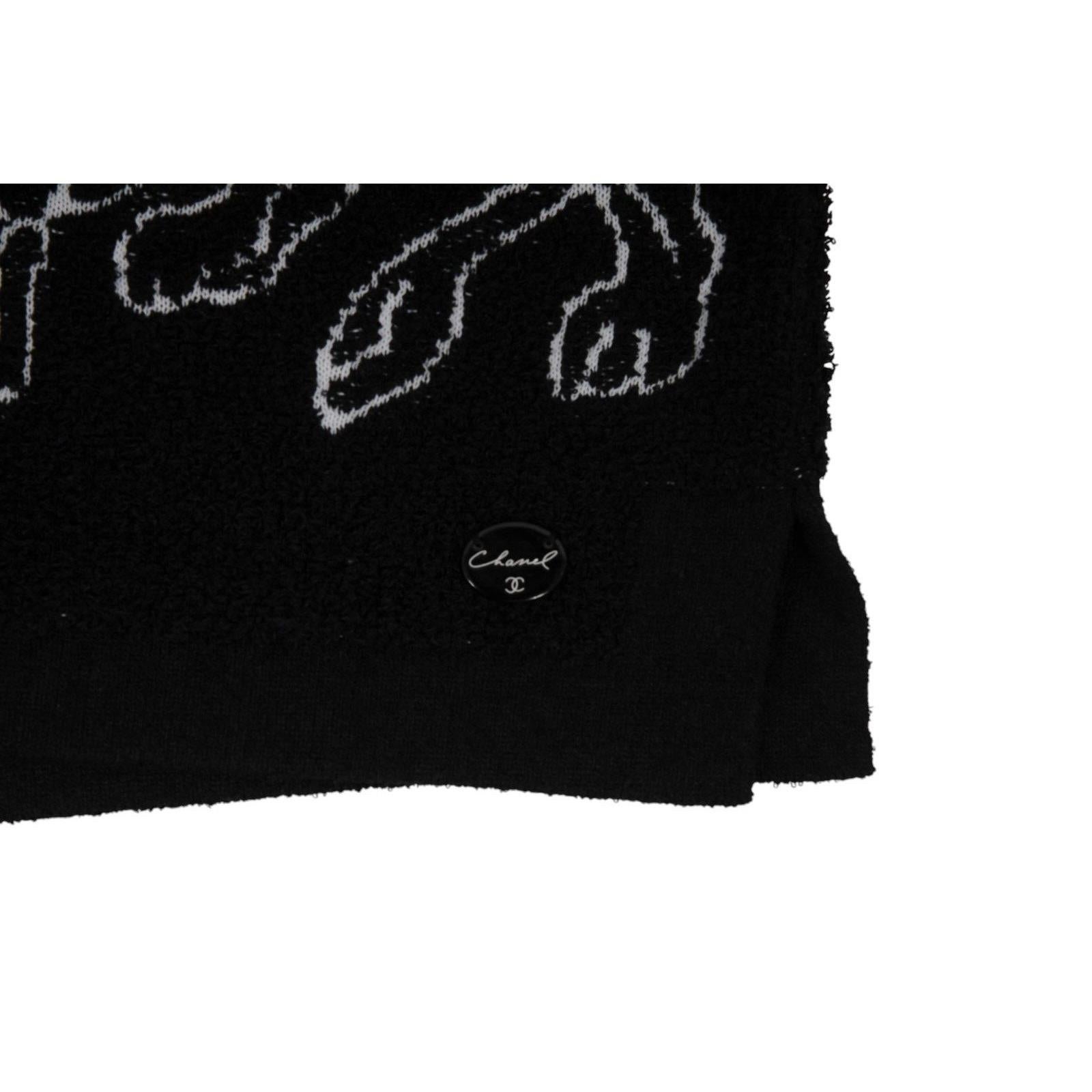 Chanel Mujer León CC Logo Pantalones Cortos Talla 36 Negro Blanco Elástico Cintura Tigre Sol en venta 1