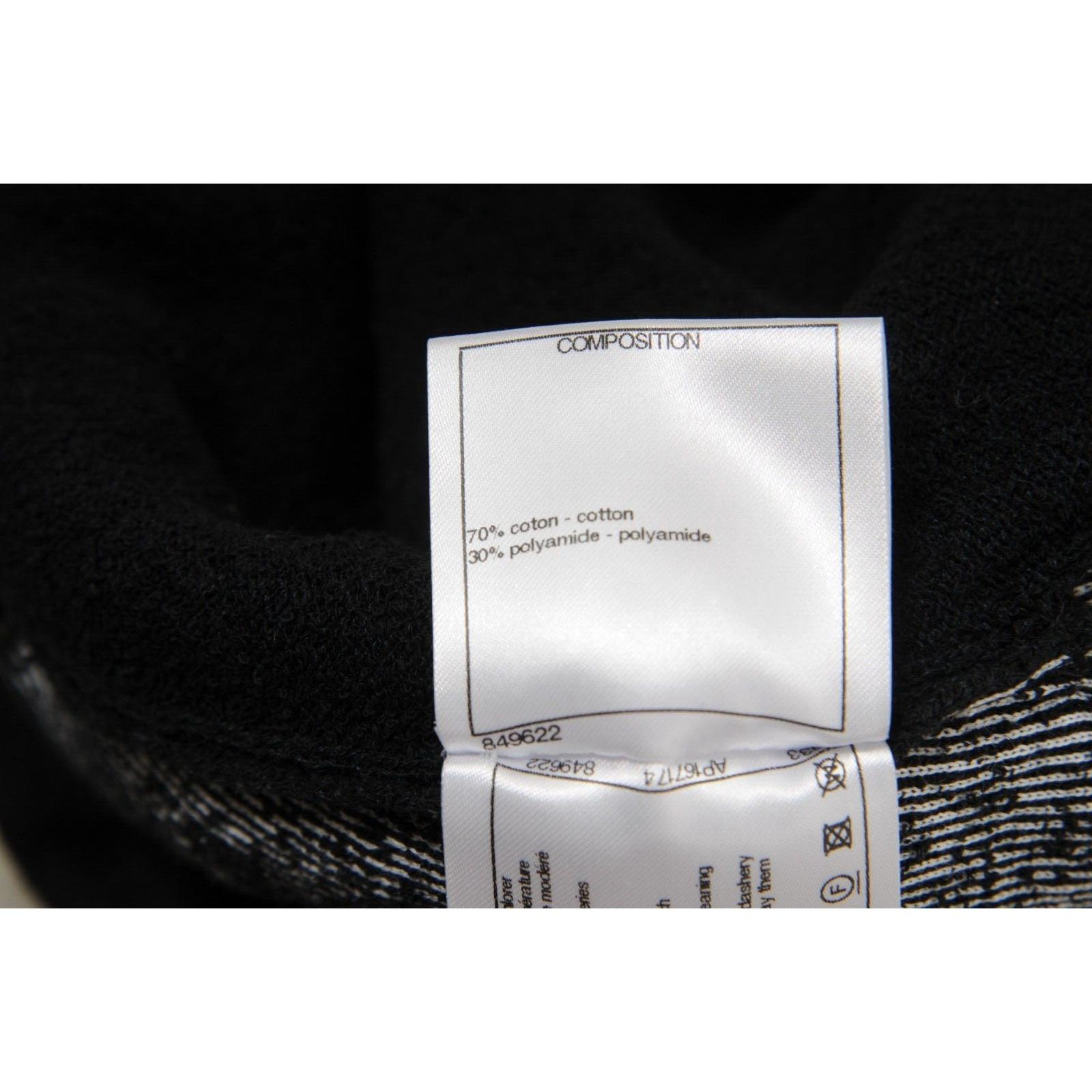 Chanel Mujer León CC Logo Pantalones Cortos Talla 36 Negro Blanco Elástico Cintura Tigre Sol en venta 5